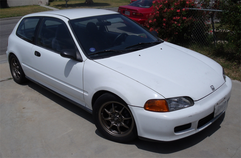 1992 White honda civic hatchback #5